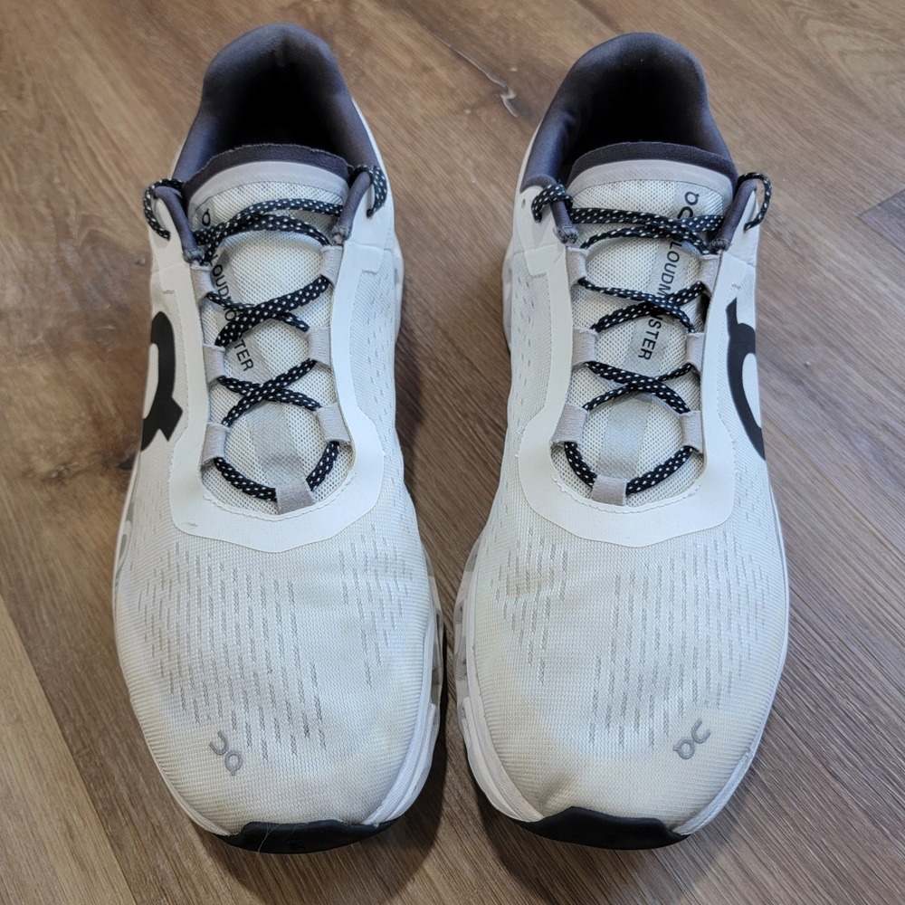 On Cloudmonster Men's Size 13 Running Sneaker Shoes White Black